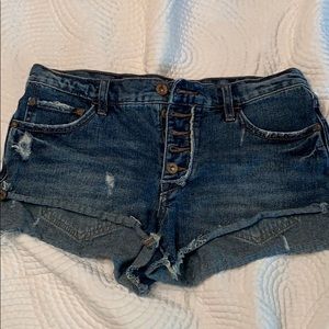 Button Up Free People Jean Shorts